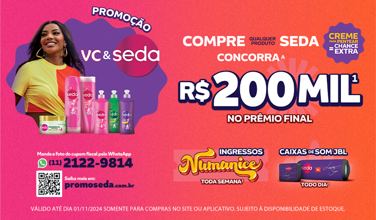 Promoção Seda até 01/11